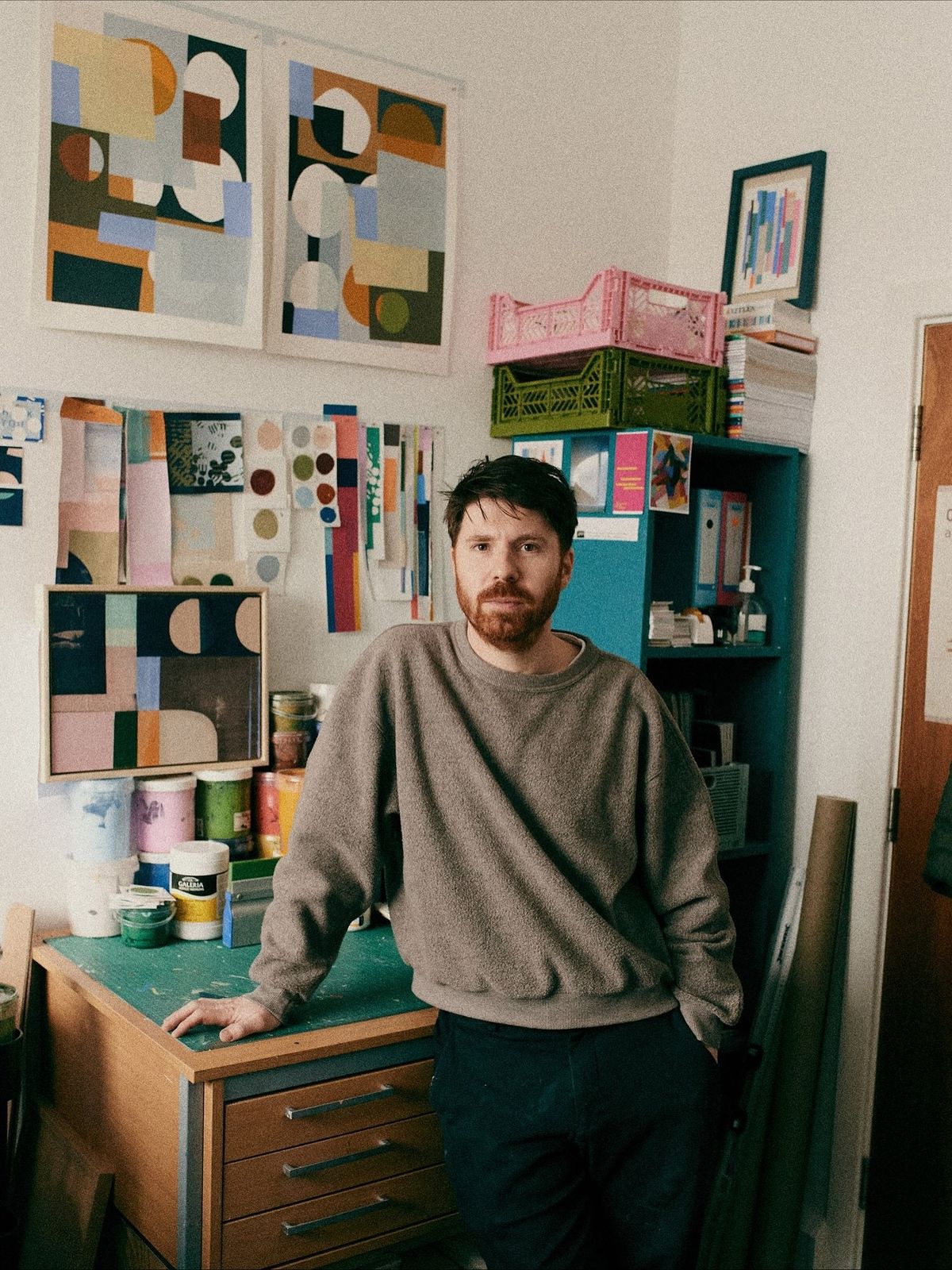 Portrait of Michael Beckner in his studio